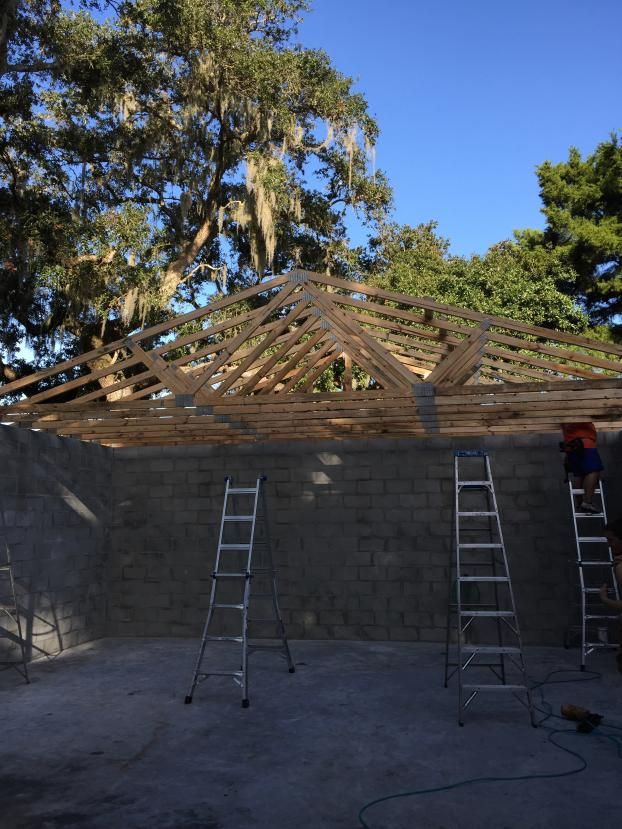 Before a completed garage contractors project in the  area